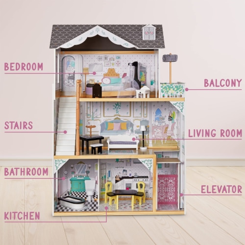 3 story dollhouse with elevator 2025