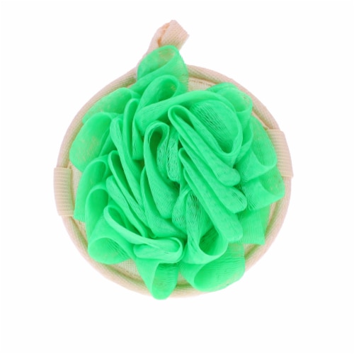 Nikki Secret 2-in-1 Loofah and Mesh Bath Pouf Perspective: back