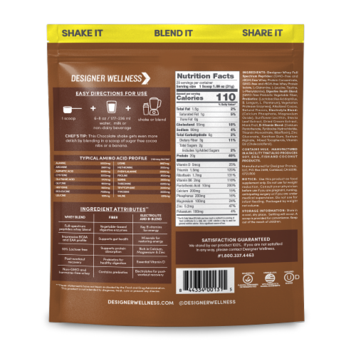 Designer Whey Designer Whey Gourmet Chocolate Perspective: back