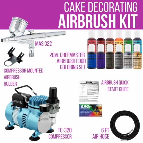 Face & Body Art Airbrush Kit - G22 Airbrush, Air Compressor, Air Hose &  Face Paint Set, Bundle - Smith's Food and Drug