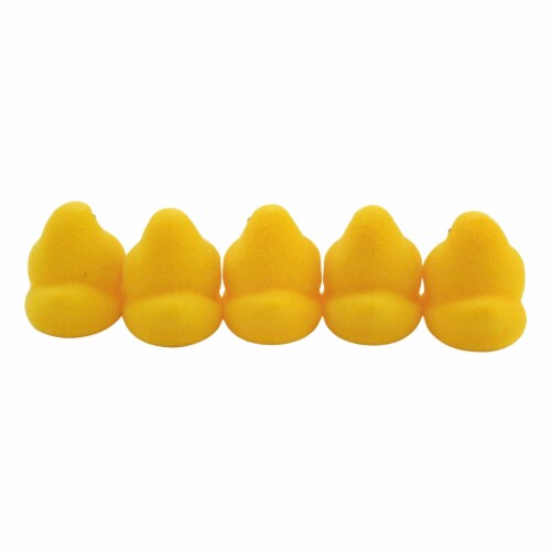Easter Boxed Flocked Peeps Set/5 Plastic Licensed Decorate Basket Chicks Wh0094 Perspective: back
