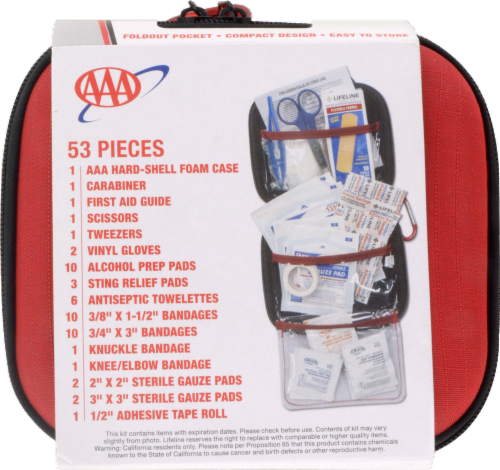 Lifeline AAA 53-Piece First Aid Kit Perspective: back