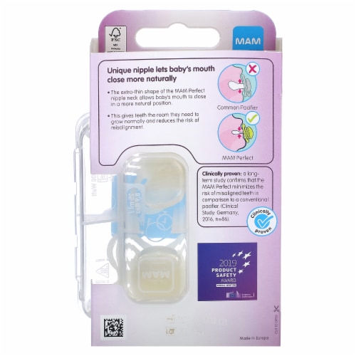 MAM Perfect Baby Pacifier, Patented Nipple, Developed with Pediatric  Dentists &, 2 Count - Foods Co.