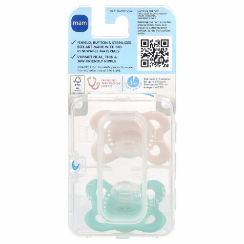 MAM Night Pacifiers 2 Pacifiers Sterilizing Box MAM Pacifiers