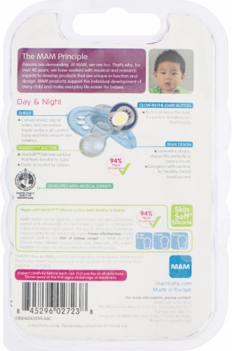 MAM Day & Night Glow in the Dark Pacifiers Perspective: back