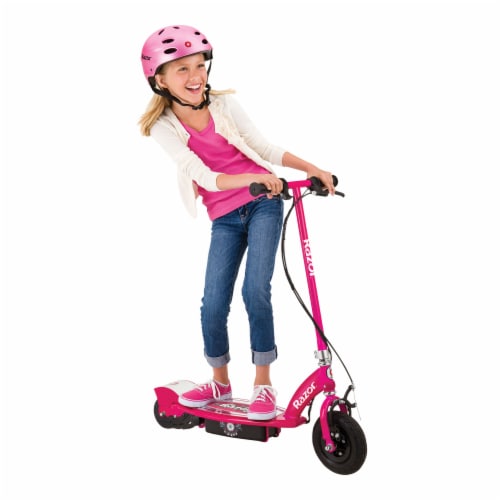 Razor Power Core E100 Electric Scooter w Hand Operated Front Brake Daisy Pink 1 Piece Gerbes Super Markets