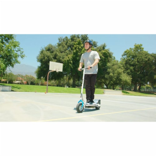 Razor E300 Adult RideOn 24V High-Torque Motorized Electric Powered Scooter, Blue Perspective: back