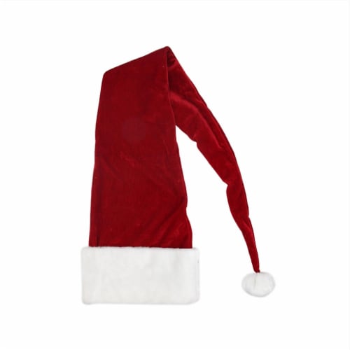 Northlight Red and White Santa Unisex Adult Christmas Hat Costume Accessory Perspective: back
