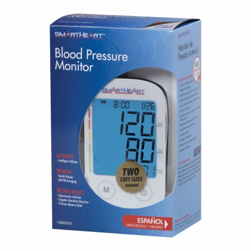 Veridian Multiple Sizes Arm Home Automatic Digital Blood Pressure Monitor 1-Tube White 1 Each Perspective: back