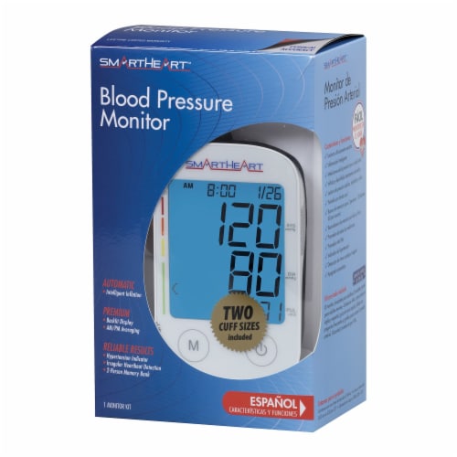 Clever Choice Large Cuff Arm Home Automatic Digital Blood Pressure Monitor  1-Tube Blue 1 Each, 1 - Kroger