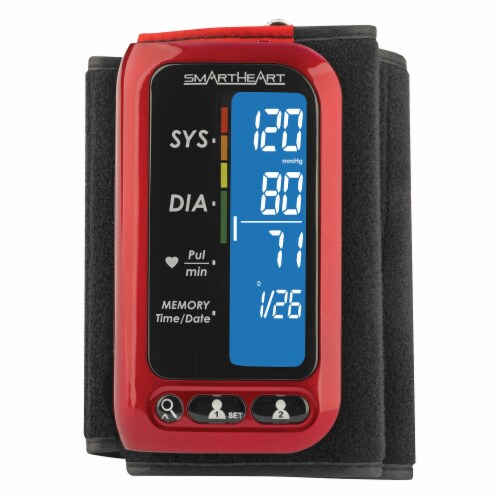 Smartheart Adult Cuff Arm Home Automatic Digital Blood Pressure Monitor 1-Tube Black 1 Each Perspective: back