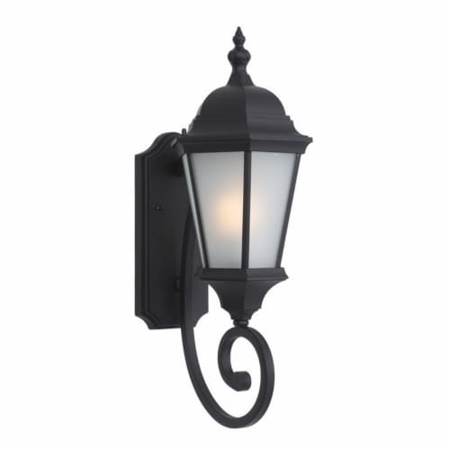 Yosemite Home Decor Brielle Exterior Light Wall Mount in Black Perspective: back