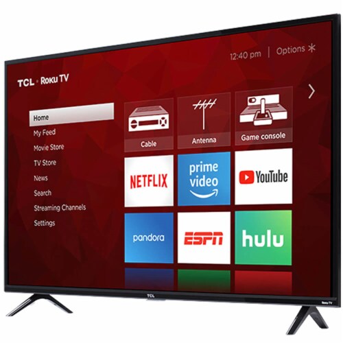 55" TCL Roku Smart HDR 4K TV Perspective: back
