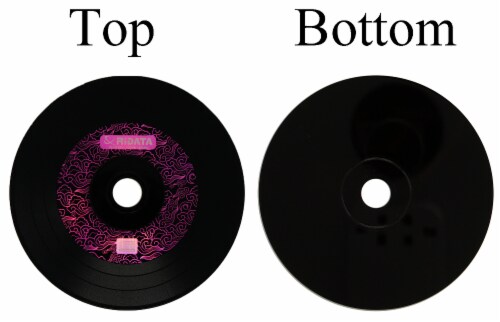 100 Pack Ridata Black CD-R 48X 700MB 80Min Digital Vinyl Black Bottom Blank Recordable Disc Perspective: back