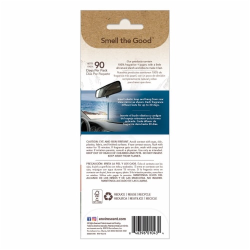 Enviroscent Coastal Storm Scent Auto Stick Air Fresheners - Blue Perspective: back