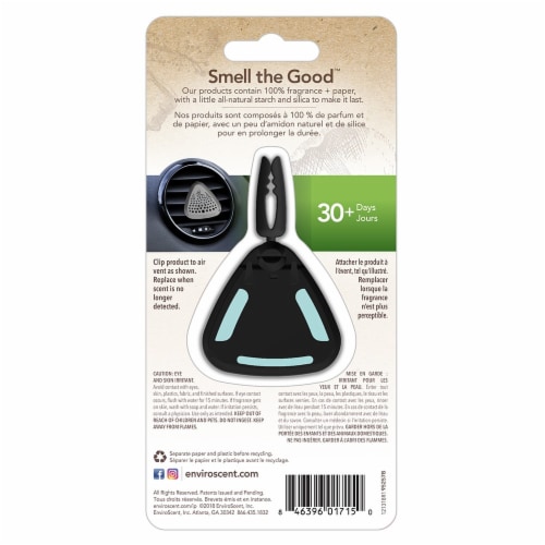 Enviroscent Seaside Coconut Vent Clip Air Freshener - Black Perspective: back