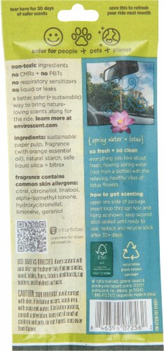 Enviroscent Auto Stix Spring Water and Lotus Car Fresheners Perspective: back
