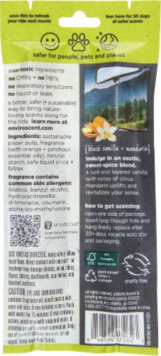 Enviroscent Auto Stix™ Black Vanilla + Mandarin Car Air Fresheners Perspective: back