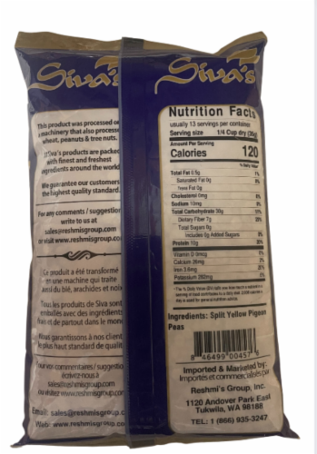 Siva's® Toor Dal Perspective: back