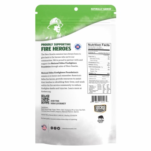 Hero™ Jalapeño Lime Classic-Beef Jerky Perspective: back