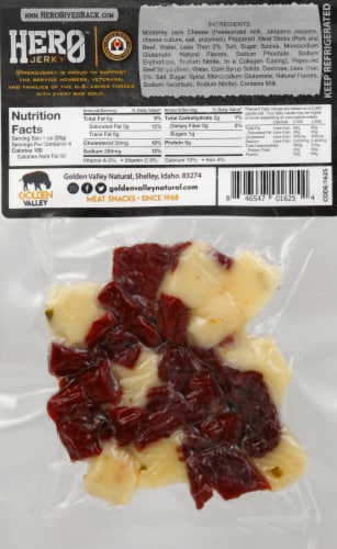 Hero Jerky Peppered Meat & Cheese Trail Mix Perspective: back