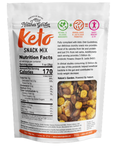 Nature's Garden - Keto Snack Mix - 40 oz. Bag Perspective: back
