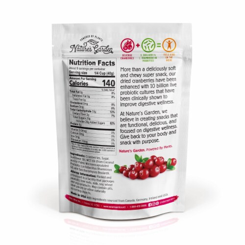 Nature S Garden Probiotic Cranberries 12 Oz 12 Oz Bag Food 4 Less