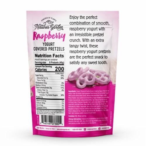 Nature's Garden - Raspberry Yogurt Covered Pretzels - 7 oz. (3-Pack) Perspective: back