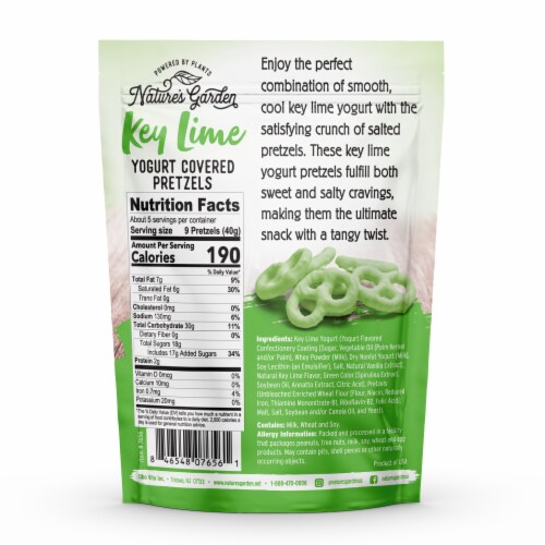 Nature's Garden - Key Lime Yogurt Covered Pretzels - 7 oz. (3-Pack) Perspective: back