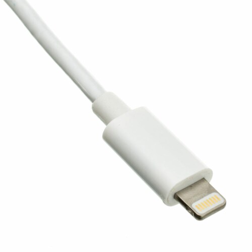 Apple Lightning Authorized White IPhone, IPad, IPod USB Charge and Sync Cable, 6 foot Perspective: back