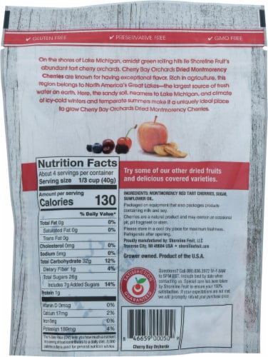 Cherry Bay Orchards® Dried Montmorency Cherries Perspective: back