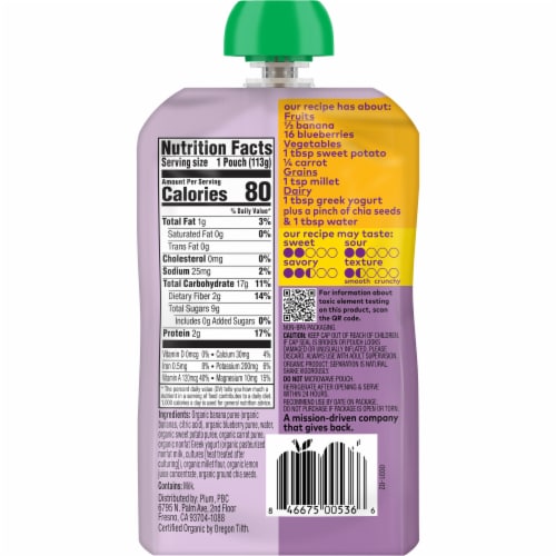 Plum Organics® Tots Mighty 4® Food Group Blend Pouch Perspective: back