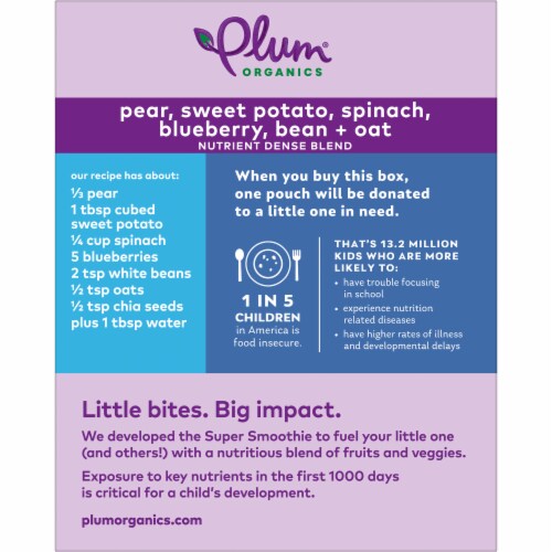Plum Organics™ Super Smoothie Baby Food Perspective: back