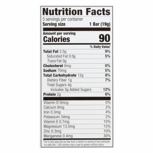 Plum® Organics Peanut Butter Mighty Nut Butter Bar Perspective: back