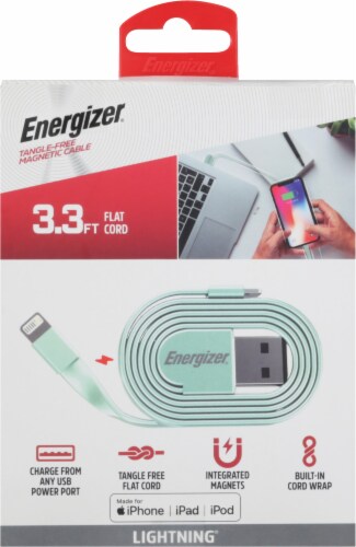 Energizer® Magentic Lightning Cable - Green Perspective: back