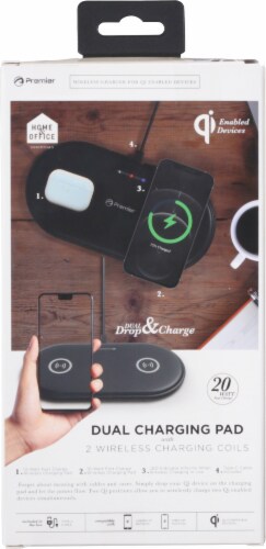 Premier Dual Charging Pad - Black Perspective: back