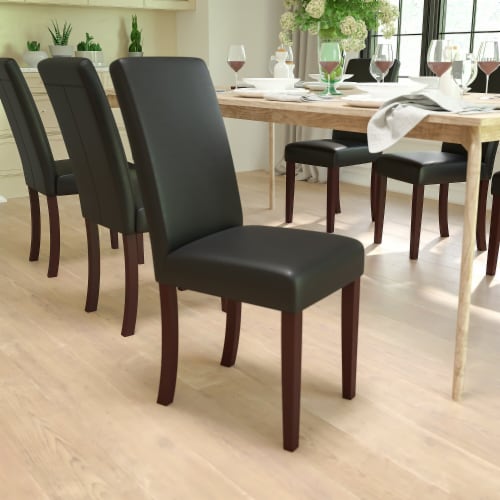 Flash Furniture Faux Leather Parsons Chair Black BT 350 BK LEA