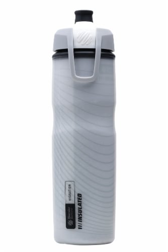 BlenderBottle® Hydration Halex Bottle - Gray / White Perspective: back
