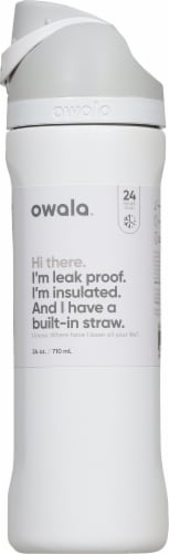Owala FreeSip Stainless Steel Water Bottle - Shy Marshmallow White Perspective: back