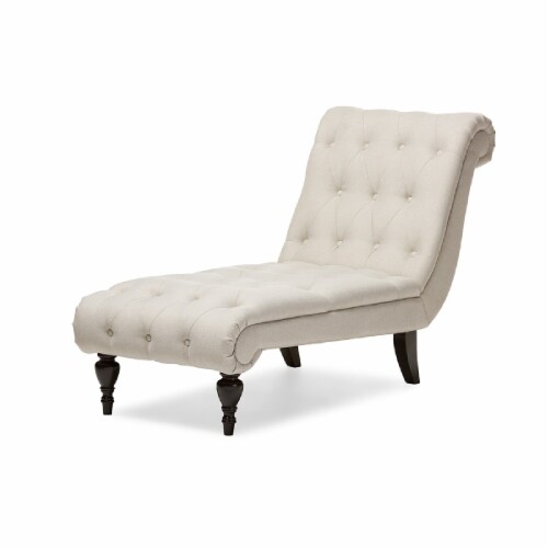 Baxton Studio Layla Mid-century Modern Light Beige Fabric Upholstered Button-tufted Chaise Lounge Baxton Studio Layla Mid-century Modern Light Beige Fabric Upholstered Button-tufted Chaise Lounge