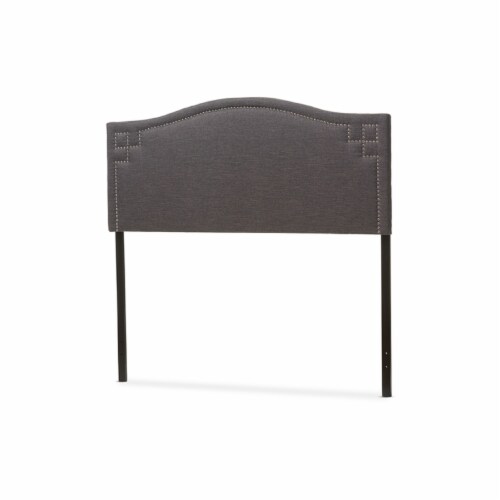 Baxton Studio Aubrey Modern and Contemporary Dark Grey Fabric Upholstered Queen Size Headboard
