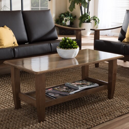 Baxton Studio Pierce Mid-Century Modern Walnut Finished Brown Wood Coffee Table Baxton Studio Pierce Mid-Century Modern Walnut Finished Brown Wood Coffee Table
