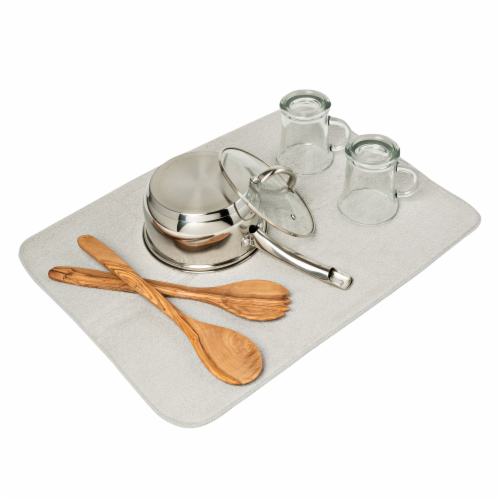 Honey Can Do Dish Drying Mat - Gray Perspective: back