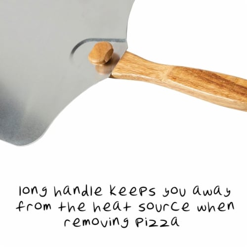 Honey-Can-Do KCH-08436 Foldable Pizza Peel (14-Inch x 16-Inch) Perspective: back