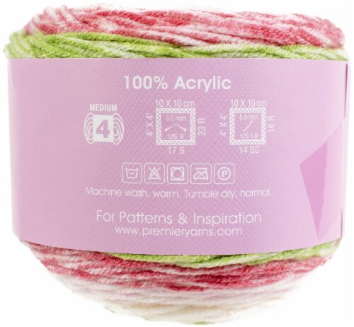 Premier Yarns Sweet Roll Frostie Yarn-Strawberry Shortcake Perspective: back