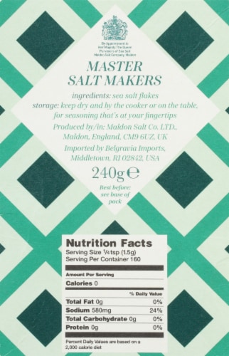 Maldon® Sea Salt Flakes Perspective: back