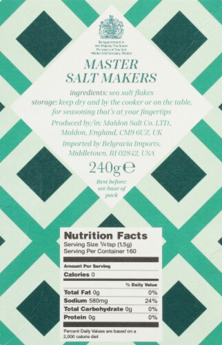 Maldon® Sea Salt Flakes Perspective: back