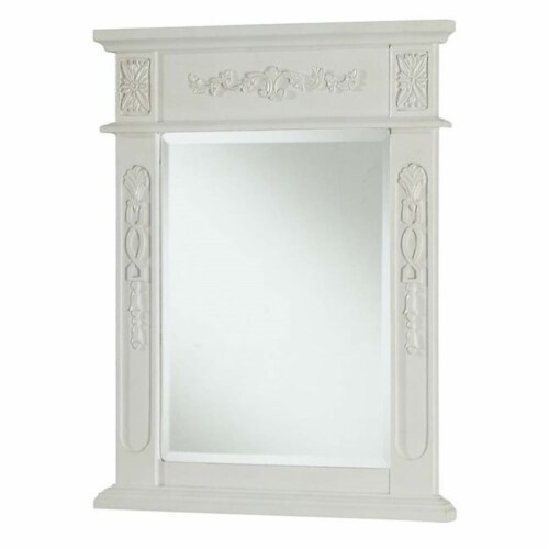 Elegant Lighting Danville 22  Vanity Mirror in White Perspective: back