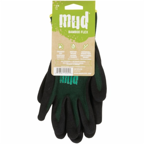 Mud Bamboo Flex Small/Medium Emerald Green Garden Glove SM7197G/SM Perspective: back