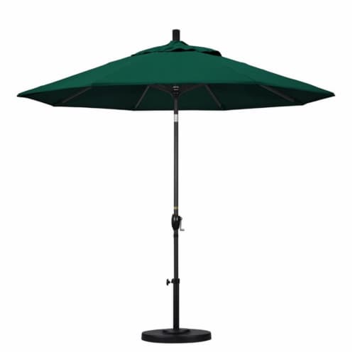 9' Patio Umbrella in Forest Green - California Umbrella Perspective: back